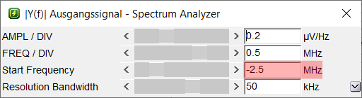 Sinc spectrum analyzer properties