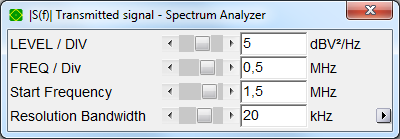 Spectrum settings - resolution bandwidth