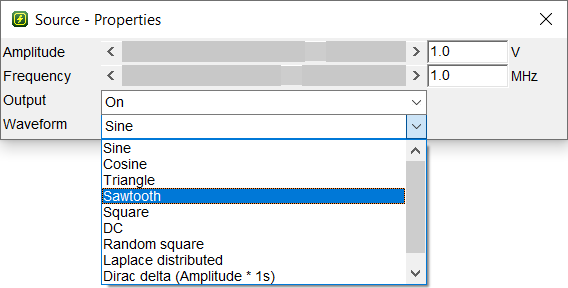 source signal parameters