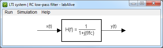 LTI system example: RC low-pass filter