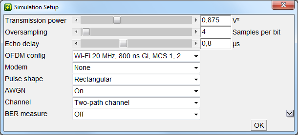 Guard interval - simulation setup