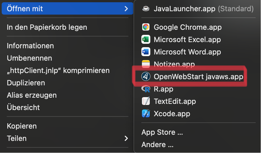 Start with OpenWebStart